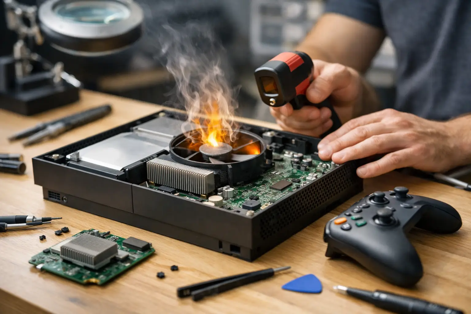 Réparation d’une Xbox qui surchauffe et s’éteint