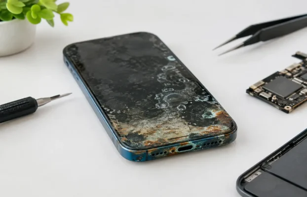 Is un téléphone oxydé réparable? What to do