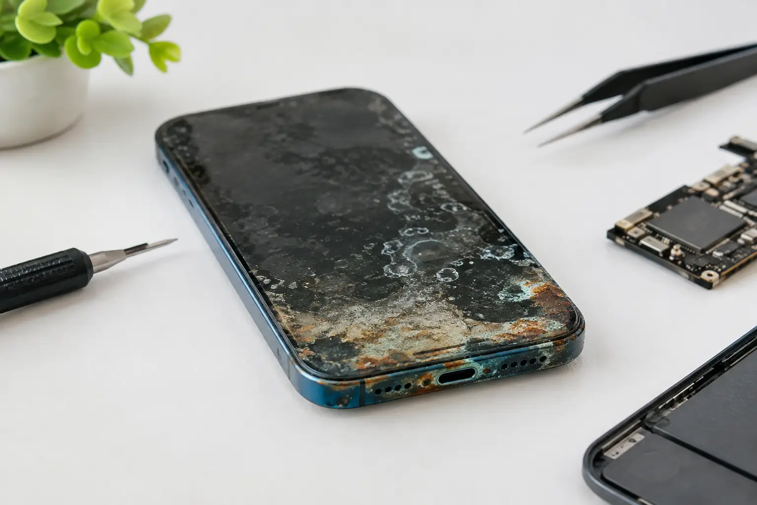 Is un téléphone oxydé réparable? What to do