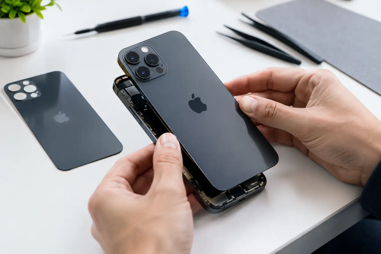 Remplacer la vitre arrière d’un iPhone sans erreur